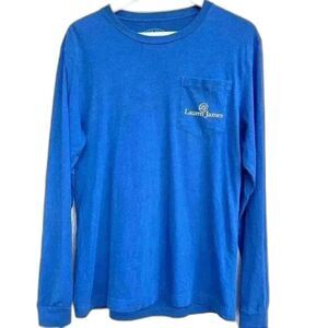 Lauren James Womens Long Sleeve Navy Top Size Small